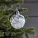 Fir -tree ball "Ice pattern", batteries, 1 LED, RGB glow