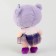 Soft toy "doll" with a clock, 25 cm, yellow color