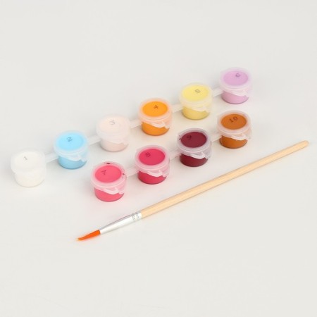 Picture on numbers for children "Dolls-Brush", 20 x 30 cm-2