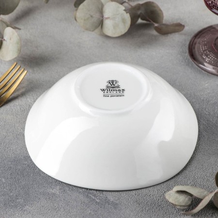 Porcelain salad Wilmax ilona, ​​345 ml, D = 14.5 cm, white color-2