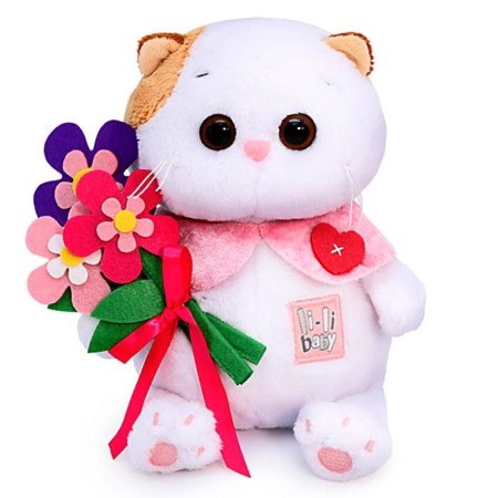 Soft toy "Lee Baby with flowers made of felt", 20 cm