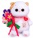 Soft toy "Lee Baby with flowers made of felt", 20 cm