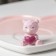 Coffee pair of ceramic “Heart Bear”, 3 objects: mug 200 ml, saucer 15.5 × 15 × 8 cm, spoon, pink color