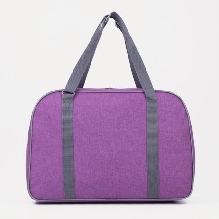 Road bag with lightning, external pocket, suitcase holder, lilac color-1