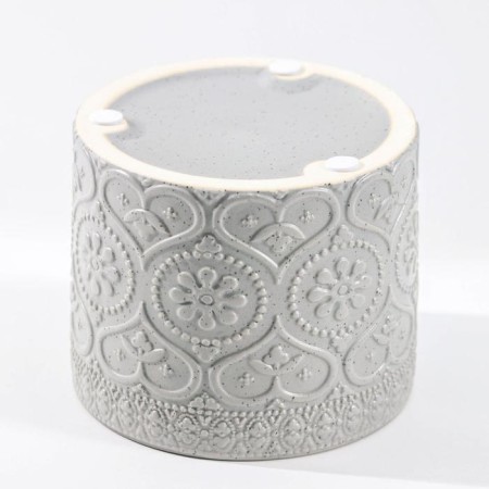 Ceramic bank for bulk products "Lace. Hearts ", 400 ml, gray color-2