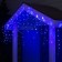 Garland "fringe" 3 × 0.6 m, IP44, UMS, transparent thread, 160 LED, glow of blue, white flicker, 220 V