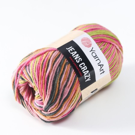 Yarn "Jeans Crazy" 55% cotton, 45% acrylic 160m/50g (7206 print)-1