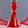 Hookah "aromas of the East", 53 cm, 2 tubes, conical flasks, red, mine chrome
