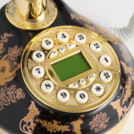 Retro telephone "Golden Pattern"-3