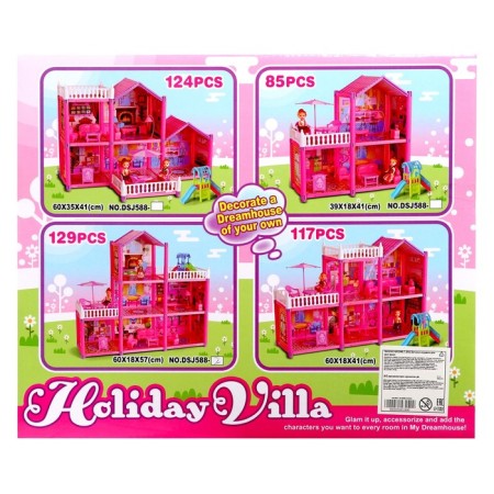 House for dolls "Cottage" with dolls and accessories-17