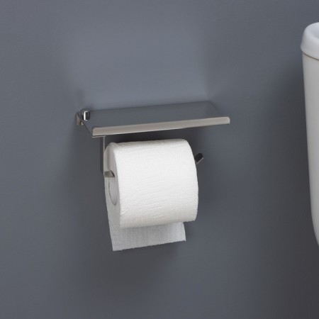 Toilet paper holder, with a shelf for a phone-5