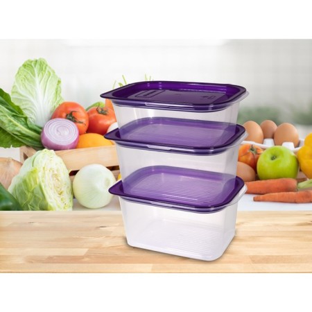 A set of plastic containers with an overwhelm Oursson, sweet plum-7