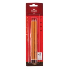 A set of pencils of black score 3 pieces Koh-I-Noor 1580 H, blister