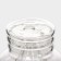Set of glass piles with double walls "Almaz", 100 ml, 6 pcs