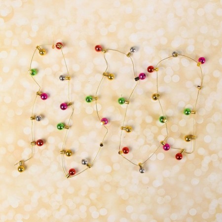 Miniature Puppet "garland - ball", length 1 meter, toy: 1.5 × 0.8 cm, Mix color-1