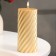 Candle-cylinder "Spiral", 5x10 cm, gold, 6 hours