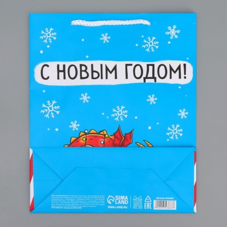 Laminated vertical package “burning for you”, ml 21 x 25 x 8 cm, new year-8