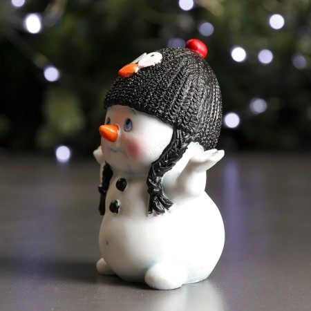 New Year's figure "Snowman-Pingvin" 6x9x11cm-1