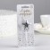 Candle in the cake on the skewer "Air star", number 4, 3.5 cm, silver