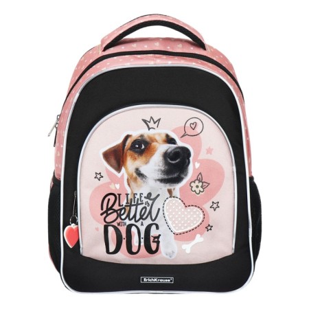 School backpack Erich Krause Ergoline 15l, 39 x 28 x 14 cm, ergonomic back, Jack russell 60096-2