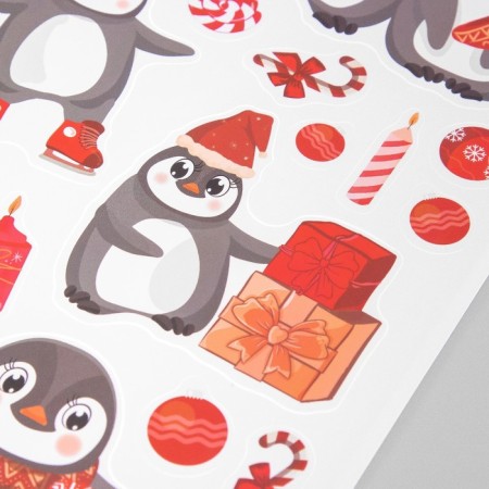 New Year Street Interior Color "Penguins and Lollows" 30x40 cm-3