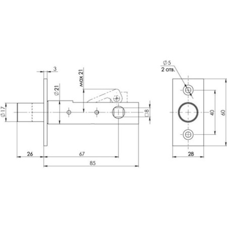 Smeal valve DB 867 CP 67mm, chromium color-1