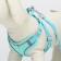 A set with a soft harness, fast-open, s, leash 140 cm, Osh 39-41 cm, og 44-48 cm, turquoise