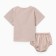 Kit for children (T-shirt and shorts) minku, beige color, height 62-68 cm