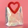 Gift package from PVC, red, irredist, 20 x 18 x 10 cm