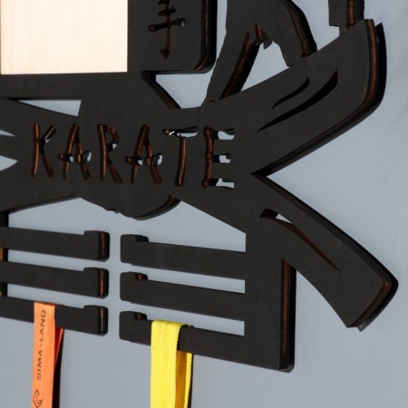 Moar with photo "karate" black, 47x27.5 cm-1