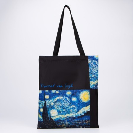 Bag-shop "Van Gogh", without lightning, without lining, black color-1