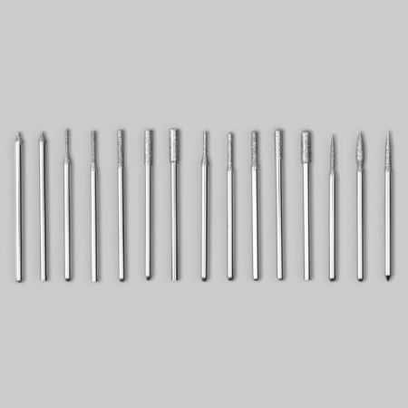 Diamond cutters for manicure in a plastic organizer, 30 pcs-3