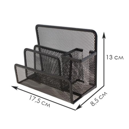 Chancellery trifle stand 4 compartments, black, mesh-1