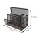 Chancellery trifle stand 4 compartments, black, mesh