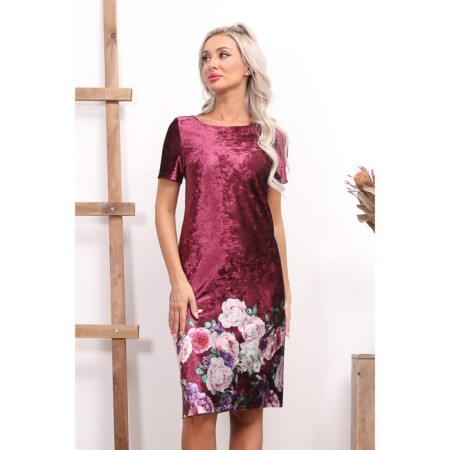 Female dress, size 50, burgundy color-5