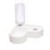 Double bowl with a carrot (removable bottle) 28 x 23 x 20.5 cm, white