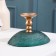 Serving dish for fruit inspiration, d = 22 cm, on the leg, emerald color