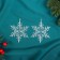 Jewelry decoration "Snowflake Carved radiance" (set 2 pcs) 9.5x8 cm, transparent