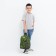 Baby backpack on lightning, external pocket, reflective strip, camouflage color/green