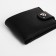Male purse on a magnet, black color