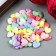 A set of beads for creativity plastic "Hearts - neon colors" set of 60 pcs 1.3x1.5x0.5 cm