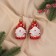 Christmas tree decoration "Dwarf, peas cap" (set 2 pcs) 9x4.5 cm, red