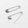 English pins, 22 mm, 80 pcs, silver color