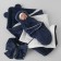 Set for discharge Winter Kinderlitto "Bear", 5 items, height 56-62 cm, dark blue color