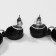 Acryl Earrings "Ghost" Evil, white color in ferrous metal