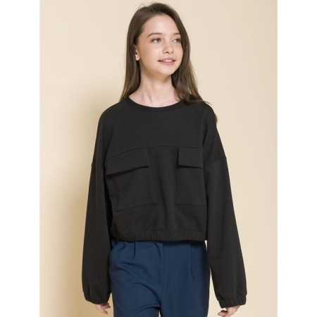 Sweatshirt for girls, height 164 cm, black color