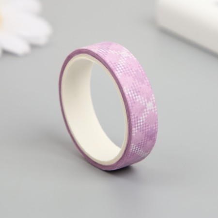 Adhesive tape paper "Lilac cell" width 1; 1.5 cm winding 3 m set 8 pcs-1