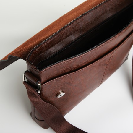 Male bag, brown color-4