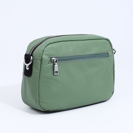Bag Cross-Bodi with a zipper, green color-3