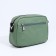 Bag Cross-Bodi with a zipper, green color